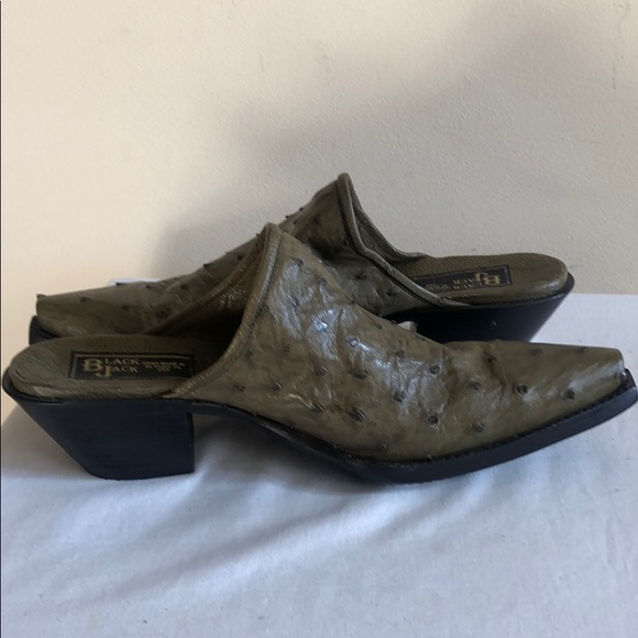 ❌SOLD❌ NWOB BLACK JACK Women’s Ostrich Mules - Picture 5 of 8